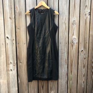 French Connection genuine leather shift dress